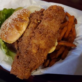 Three Dollar Cafe - Fish sandwich, OMG sooo good - Chicken Wings Near Me - McDonough, Georgia
