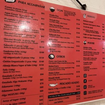 C.O.M.E. - Menu - Japanese Near Me - México, D.F., DIF C.O.M.E. - Menu - Japanese Near Me - México, D.F., DIF