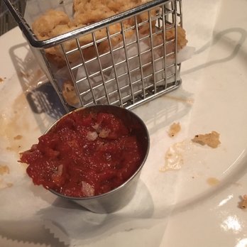 Loft - Calamari $13. The calamari isn't bad but that dipping sauce is awful - New American Near Me - Queens, New York