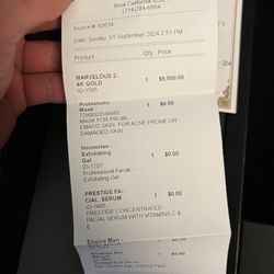 Charged $5,000+ for Marvelous 24K Gold device after a 10-min 'complimentary facial.' Fake discount! Sells online for $500-$1,500.