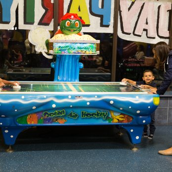 Never Never Land - Ocean Air Hockey! BOTH our private rooms have a air hockey and foosball table! Fun and interactive! - Playgrounds Near Me - Concord, Ontario