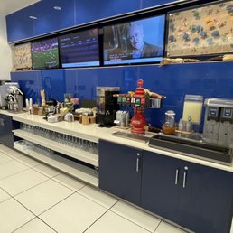Self serve drink bar including Goose Island IPA on tap Self serve drink bar including Goose Island IPA on tap