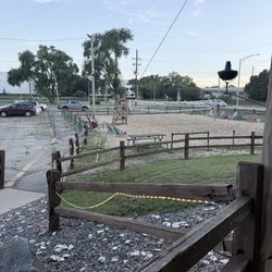 North of the Bayou - This is the volleyball courts they have.