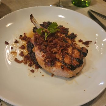 Blue River Bistro - Porkchop with forbidden rice - New American Near Me - Breckenridge, Colorado Blue River Bistro - Porkchop with forbidden rice - New American Near Me - Breckenridge, Colorado