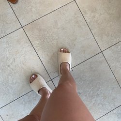 ND Nails & Spa - White gel pedicure
