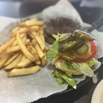 Busy Bee Cafe - 1/3 pound hamburger and fries - Breakfast & Brunch Near Me - Pearland, Texas