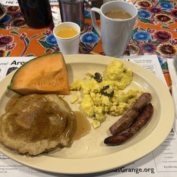 Aromas Grange - Hearty whole wheat pancakes, sausage, eggs and fresh fruit. - Venues & Event Spaces Near Me - Aromas, California