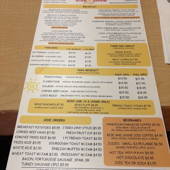 Rise and Shine Cafe - Breakfast & Brunch Near Me - Mililani, Hawaii