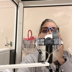 Murray-Calloway County Hospital - 7:30 Breathing Tests, this young lady is good.  The folks in X-Ray were kind and amazing too.