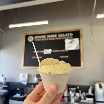 Gulino Gelato - pistachio + rum raisin - Gelato Near Me - Half Moon Bay, California Gulino Gelato - pistachio + rum raisin - Gelato Near Me - Half Moon Bay, California
