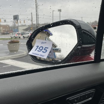 Culver's - Sticker they place on your car to wait for your order. - Burgers Near Me - Indianapolis, Indiana