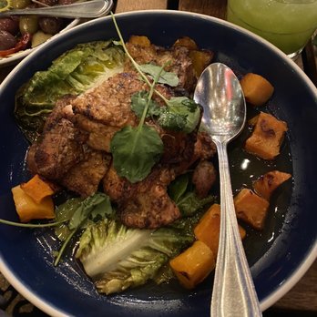 Aba - Heirloom Crispy Chicken Thigh - Mediterranean Near Me - Austin, Texas