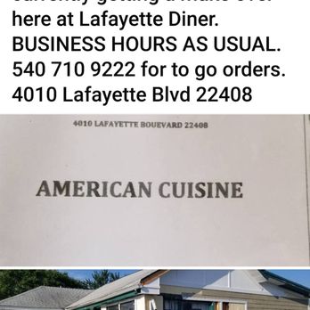 Lafayette Diner - American Near Me - Fredericksburg, Virginia Lafayette Diner - American Near Me - Fredericksburg, Virginia