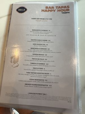 Menu photo 1 Bulla Gastrobar Tampa, FL Menu photo 1 Bulla Gastrobar Tampa, FL