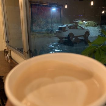 Tickle Tree Cafe - A perfect(?) latte? Paper cup killed it, my fault for ordering it to go, rainy evening made it a bonus - Cafes Near Me - La Crescenta, California Tickle Tree Cafe - A perfect(?) latte? Paper cup killed it, my fault for ordering it to go, rainy evening made it a bonus - Cafes Near Me - La Crescenta, California