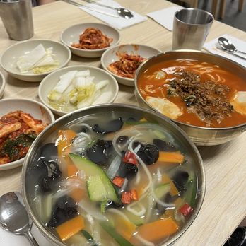 Mdk Noodles - Knife Cut Noodle in Anchovy Broth (Myulchi Kalguksu) and Knife Cut Noodle in a Spicy Chicken Broth (Spicy Kalguksu) - Korean Near Me - Anaheim, California