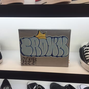 Crown - Signage by the shoes. - Men's Clothing Near Me - Corona, California