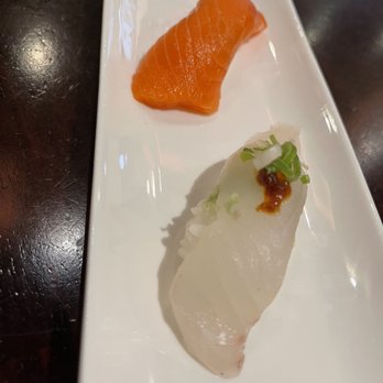 Sushi Shunka - Pink salmon & halibut - Sushi Bars Near Me - Costa Mesa, California Sushi Shunka - Pink salmon & halibut - Sushi Bars Near Me - Costa Mesa, California