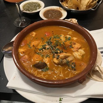 Cha Cha's Latin Kitchen - My favorite thing was this seafood soup with noddles great flavor had various types of seafood. - Bars Near Me - Brea, California Cha Cha's Latin Kitchen - My favorite thing was this seafood soup with noddles great flavor had various types of seafood. - Bars Near Me - Brea, California