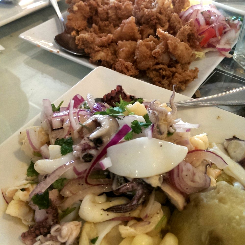 Mamita Peruvian Restaurant - Ceviche Mixto and Chicharon De Calamares - Peruvian Near Me - Glendale, California