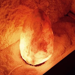 Himalayan Salt Lamp inside Salt Room.