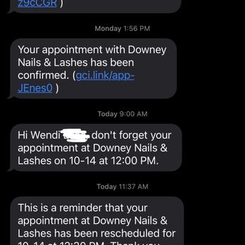 Downey Nails And Lashes - They rescheduled me. - Nail Salons Near Me - Downey, California