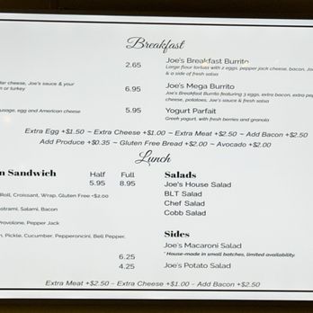 Joe's Coffee & Deli - Good menu - Coffee & Tea Near Me - Cameron Park, California Joe's Coffee & Deli - Good menu - Coffee & Tea Near Me - Cameron Park, California