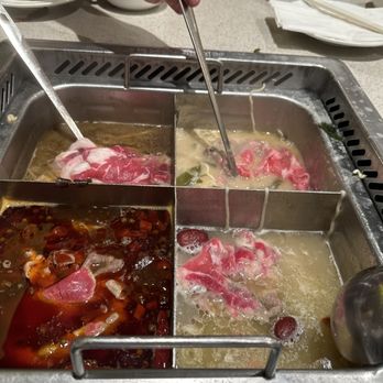 Haidilao Hotpot Katy - Ribeye, Classic Spicy broth, Mushroom broth, Miso, Water - Seafood Near Me - Katy, Texas
