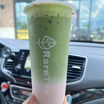 Rare Tea Sugar Land - Matcha Rose Latte - Bubble Tea Near Me - Sugar Land, Texas