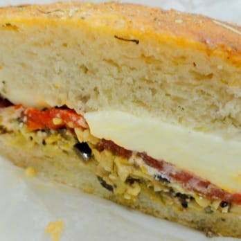 Trinacria - Baltimore - Veggie Sandwich (Fresh Mozzarella, Roasted Peppers, Tapenade on Foccacia) - Delis Near Me - Baltimore, Maryland Trinacria - Baltimore - Veggie Sandwich (Fresh Mozzarella, Roasted Peppers, Tapenade on Foccacia) - Delis Near Me - Baltimore, Maryland