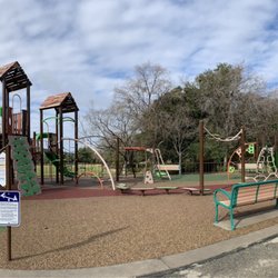 Clayton Community Park - Play structures and swing sets with epic nature views