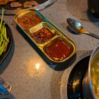 KPOT Korean BBQ & Hot Pot - Sauces - Korean Near Me - Sunset Valley, Texas KPOT Korean BBQ & Hot Pot - Sauces - Korean Near Me - Sunset Valley, Texas