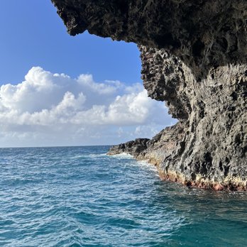 Holoholo Charters - View from inside cave, looking out at sea. - Boating Near Me - Eleele, Hawaii