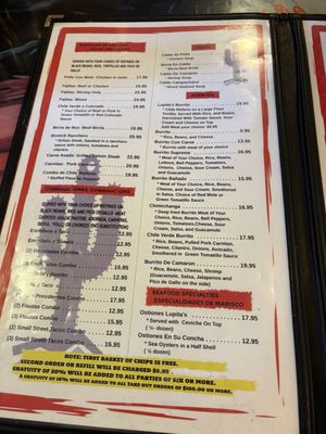 Menu photo 1 Lupitas Mexican Restaurant Sparks, NV Menu photo 1 Lupitas Mexican Restaurant Sparks, NV