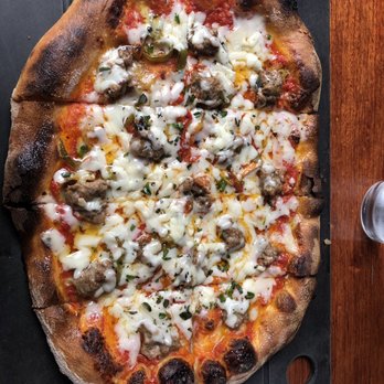 Serious Pie Downtown - Sweet Fennel Sausage Pizza.  Greasy - Pizza Near Me - Seattle, Washington