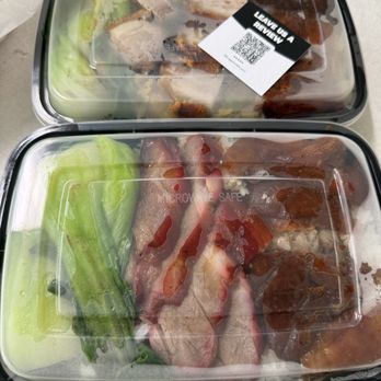 Fat Boy Roasted Delights - Bbq pork and roast pork combo with white rice (to-go) - Chinese Near Me - Modesto, California