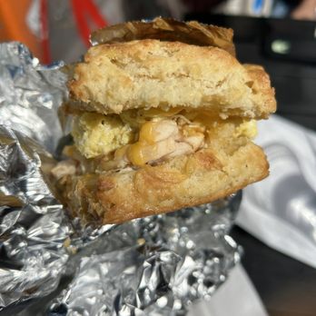 Kahnfections - Breakfast sandwich with Classic Buttermilk, cheddar cheese, add chicken - Bakeries Near Me - San Francisco, California