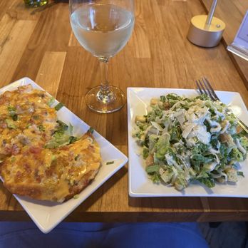 Stella Artisan Italian - Lobster nachos & Ceasar salad with a glass of Riesling - Italian Near Me - Ridgewood, New Jersey