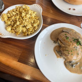 Cafe Flora - Biscuits and gravy w/ side of tofu - Vegetarian Near Me - Seattle, Washington