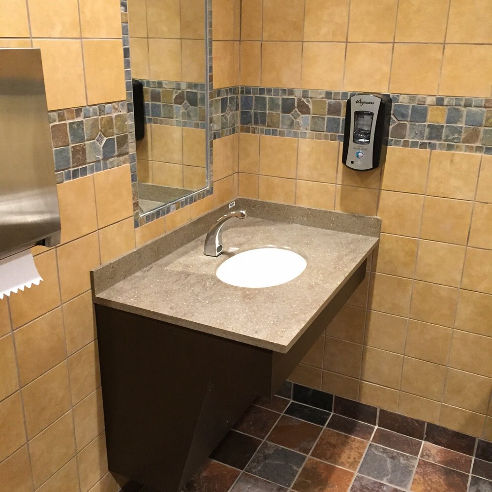 Wegmans - I always use the handicap stall because I like the space and I was very happy honestly to see the sink in the stall. - Grocery Near Me - Westwood, Massachusetts Wegmans - I always use the handicap stall because I like the space and I was very happy honestly to see the sink in the stall. - Grocery Near Me - Westwood, Massachusetts
