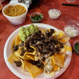 Carne asada nachos