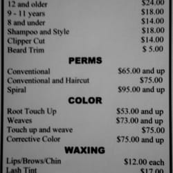 Hair Connection - Service menu. We also do custom color :)