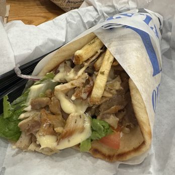 Nick the Greek - Chicken Gyros and regular/garlic fries - Greek Near Me - San Jose, California Nick the Greek - Chicken Gyros and regular/garlic fries - Greek Near Me - San Jose, California