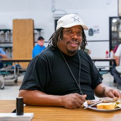Union Gospel Mission - Program man enjoying lunch