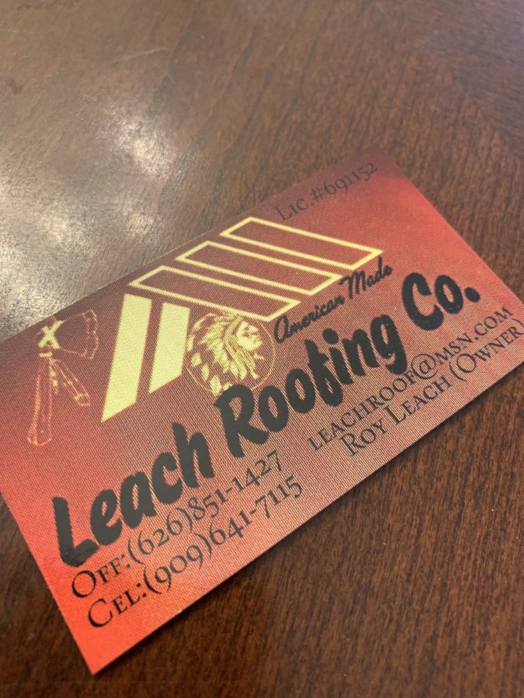 Slide of Leach Roofing Company