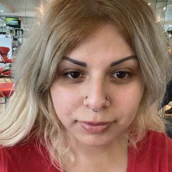 Godiva Salon - This is how I came in with my hair really messed up different tones and shades. - Hair Salons Near Me - Atlanta, Georgia