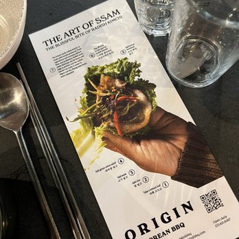 Origin Korean BBQ - Such a cute description of Ssam - Korean Near Me - Los Angeles, California Origin Korean BBQ - Such a cute description of Ssam - Korean Near Me - Los Angeles, California