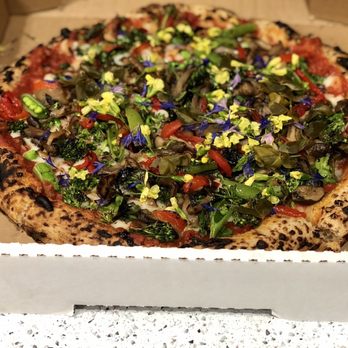 Brandoni Pepperoni - The "Only in California" pizza.  A Vegetarian's dream!!! - Pizza Near Me - Los Angeles, California
