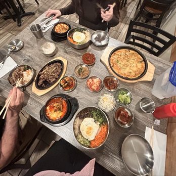 Naju Tofu - Bibimbap and Tofu Soup, Seafood pancake, and Bulgogi Beef Entre - Korean Near Me - Fresno, California