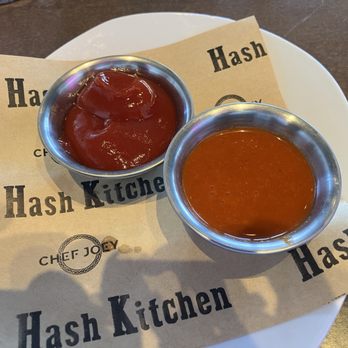 Hash Kitchen - Ketchup and Cholula hot sauce!! - Breakfast & Brunch Near Me - Draper, Utah Hash Kitchen - Ketchup and Cholula hot sauce!! - Breakfast & Brunch Near Me - Draper, Utah